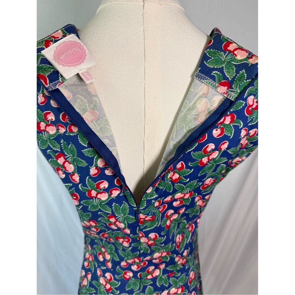 Emmy Design Sweden The Goodness Gracious Cherry Print Dress Vintage Style US 12 - Picture 5 of 12